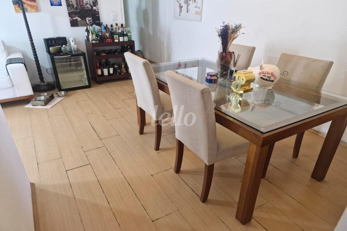 SALA DOIS AMBIENTES de Apartamento com 70 m² em Vila Regente Feijó - São Paulo