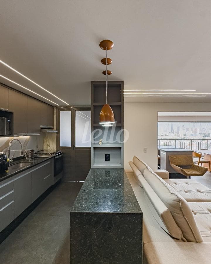 COZINHA ABERTA de Apartamento com 115 m² em Chácara Califórnia - São Paulo