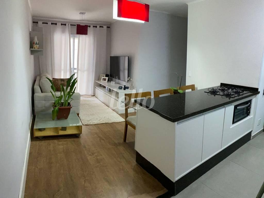 SALA DOIS AMBIENTES de Apartamento com 51 m² em Vila Bela - São Paulo