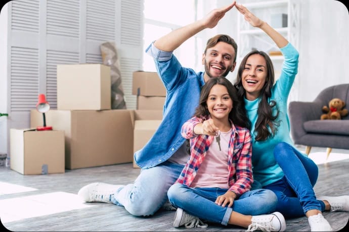 família sorrindo