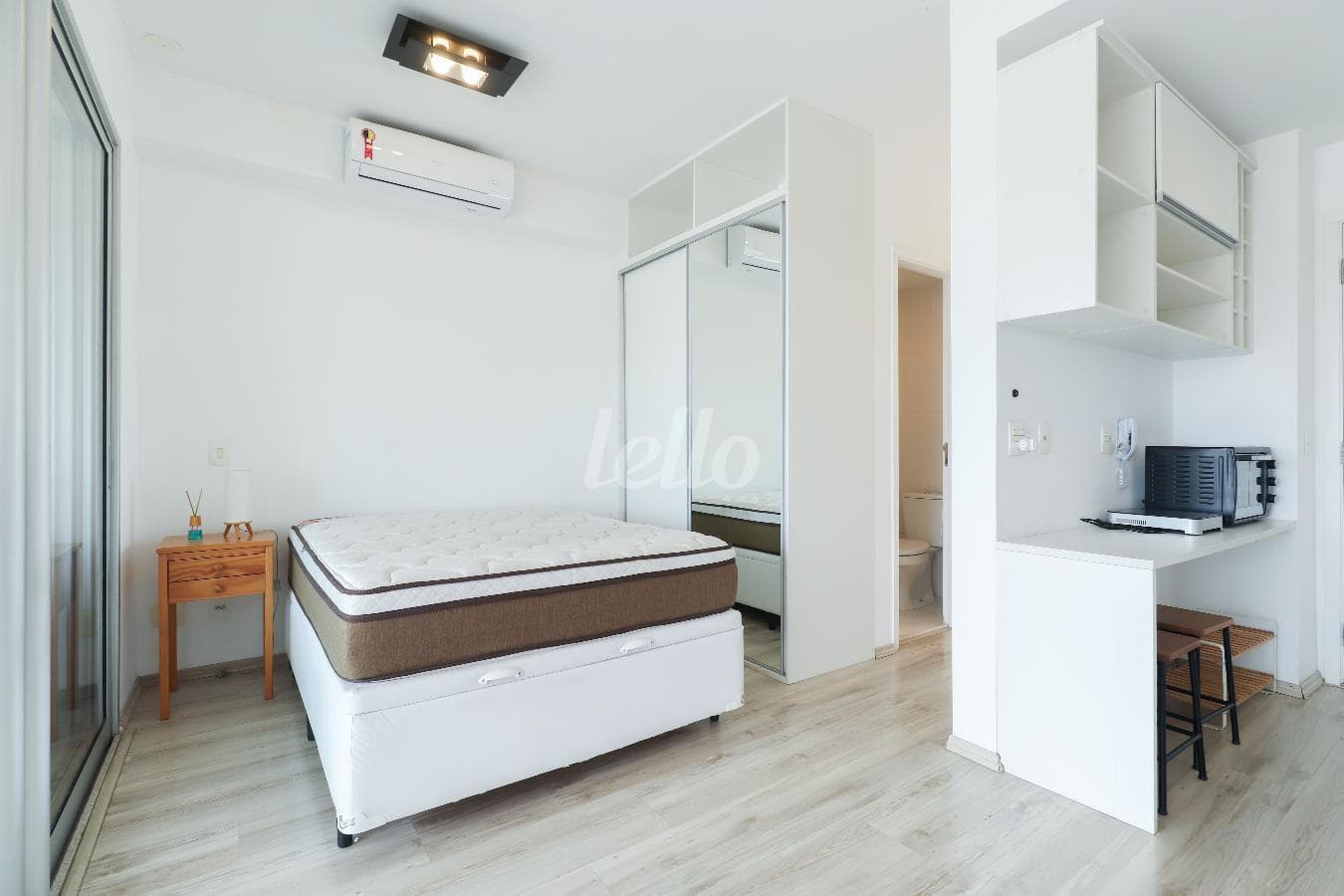 SALA DESTAQUE de Apartamento Studio com 38 m² em Brooklin Paulista - São Paulo